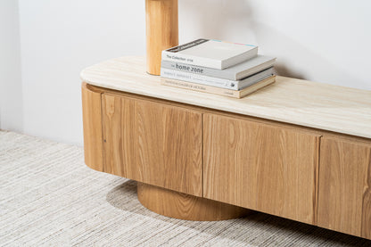 Waverley TV Unit White Travertine
