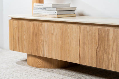 Waverley TV Unit White Travertine