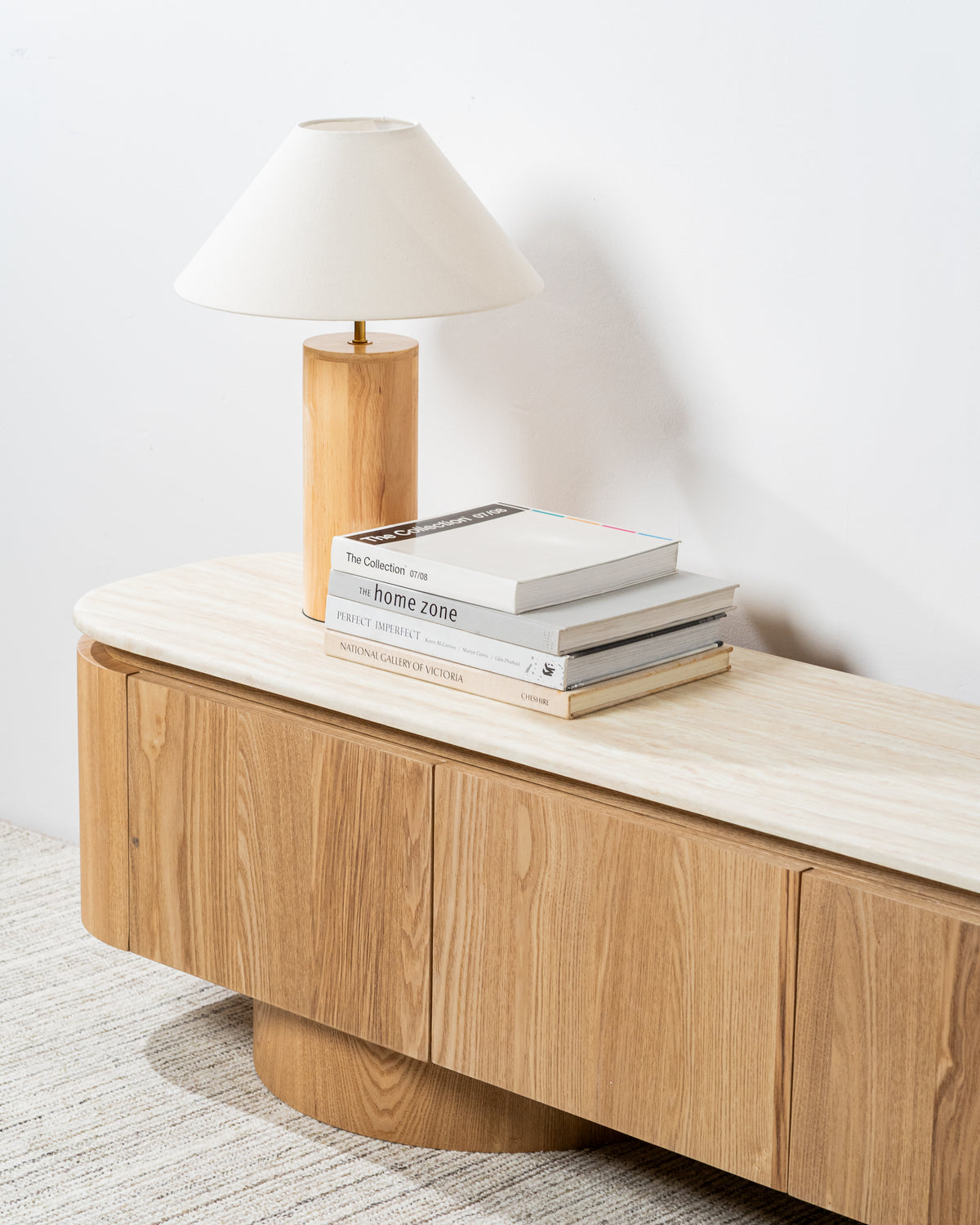 Waverley TV Unit White Travertine