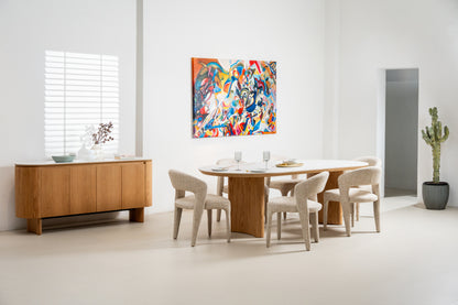 Lucerne Dining Table Natural With Ceramic